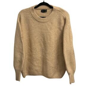 Women’s ASOS Curve Cream Round Neck Long Sleeve Sweater Size 14